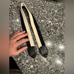 Clare V Black White Shoulder Strap